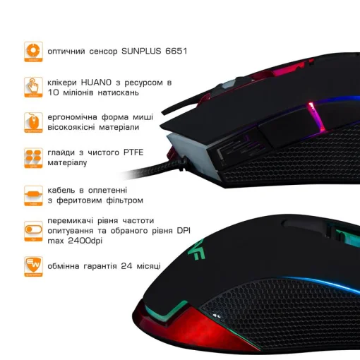 Мышка Frime Falcon Black USB (FMC1980)