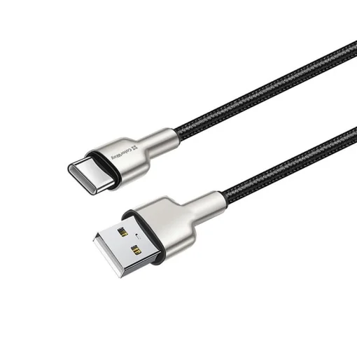 Кабель ColorWay USB-USB Type-C, head metal, 2.4А, 1м, Black (CW-CBUC046-BK)
