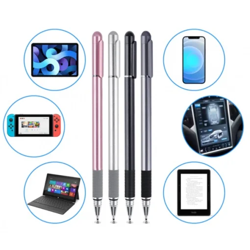 Стилус универсальный SK 2 в 1 Capacitive Drawing Point Ball Silver (1005001657604970)