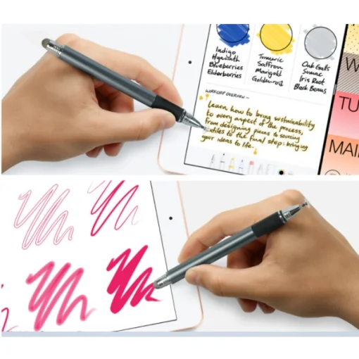 Стилус универсальный SK 2 в 1 Capacitive Drawing Point Ball Silver (1005001657604970)