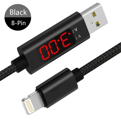 Кабель XoKo USB-Lightning, 1.5м Black с измерителем тока (SC-150i)