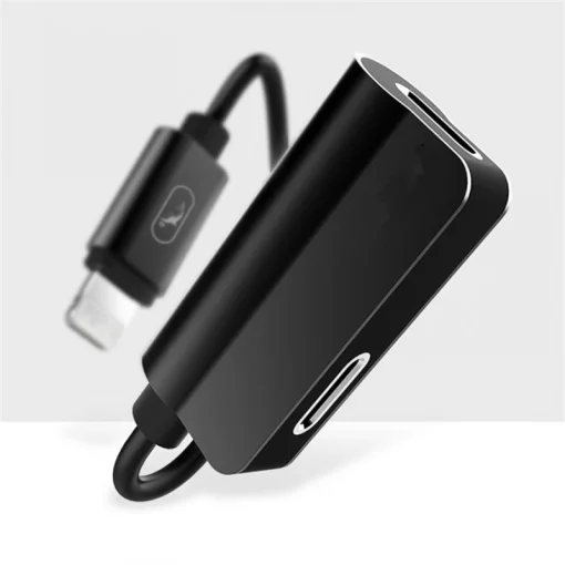 Переходник SkyDolphin AU01 Lightning - 2хLightning Black (ADPT-00026)