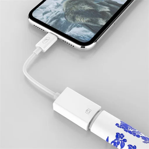 Переходник SkyDolphin OT01 OTG Lightning - USB White (ADPT-00028)
