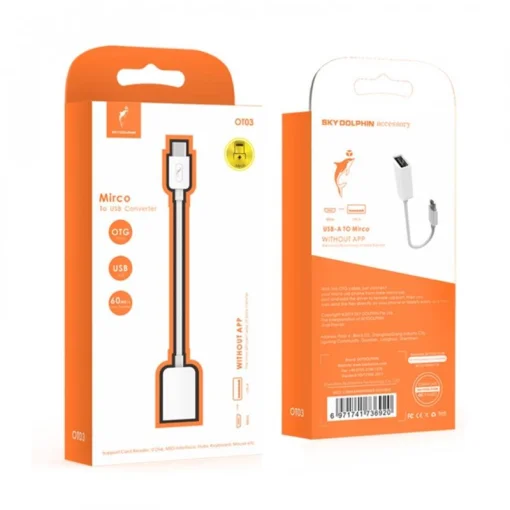 Переходник SkyDolphin OT03 OTG microUSB-USB White (ADPT-00019)