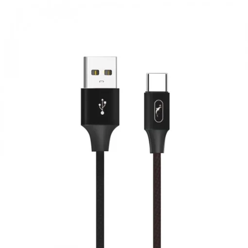 Кабель SkyDolphin S55T Neylon USB-Type-C 1м, Black (USB-000436)