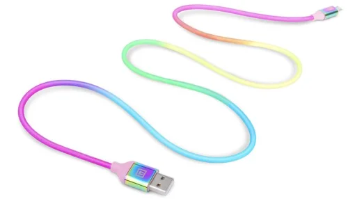 Кабель REAL-EL Premium Rainbow USB-microUSB 1m (EL123500052)
