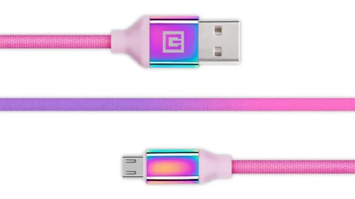 Кабель REAL-EL Premium Rainbow USB-microUSB 1m (EL123500052)