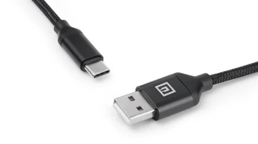 Кабель REAL-EL Premium Fabric USB-USB Type C 2m, Black (EL123500047)