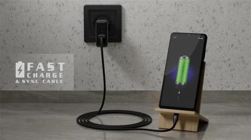 Кабель REAL-EL Premium Fabric USB-USB Type C 2m, Black (EL123500047)