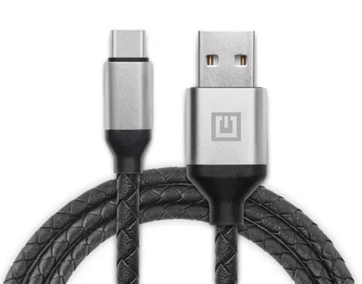 Кабель REAL-EL Premium Leather USB-USB Type C 1m, Black (EL123500049)
