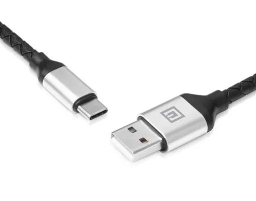 Кабель REAL-EL Premium Leather USB-USB Type C 1m, Black (EL123500049)