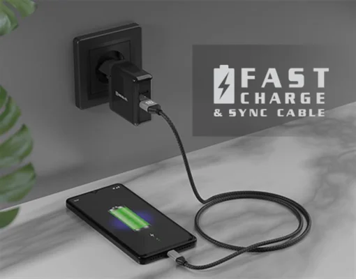 Кабель REAL-EL Premium Leather USB-USB Type C 1m, Black (EL123500049)