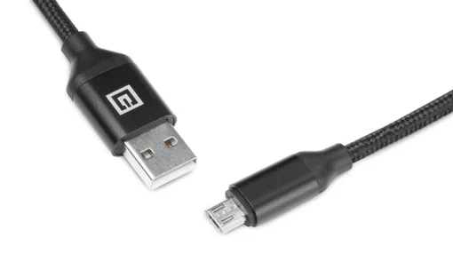 Кабель REAL-EL Premium Fabric USB-microUSB 2m, Black (EL123500048)