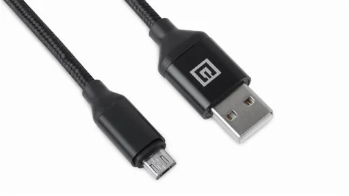 Кабель REAL-EL Premium Fabric USB-microUSB 2m, Black (EL123500048)