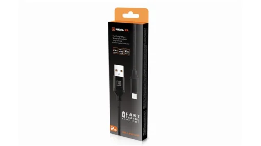 Кабель REAL-EL Premium Fabric USB-microUSB 2m, Black (EL123500048)
