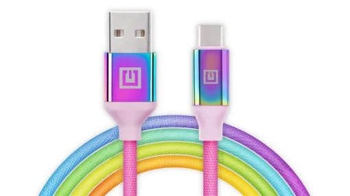 Кабель REAL-EL Premium Rainbow USB-USB Type C 1m (EL123500050)
