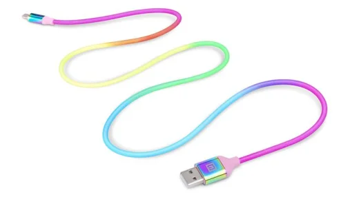 Кабель REAL-EL Premium Rainbow USB-USB Type C 1m (EL123500050)