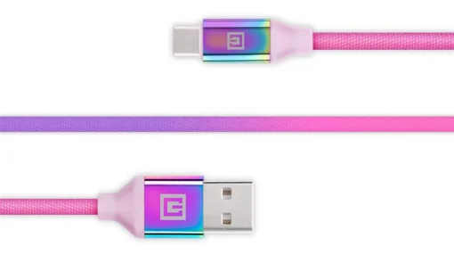Кабель REAL-EL Premium Rainbow USB-USB Type C 1m (EL123500050)