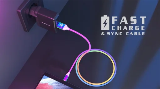 Кабель REAL-EL Premium Rainbow USB-USB Type C 1m (EL123500050)