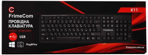 Клавиатура FrimeCom K11 Ukr Black USB