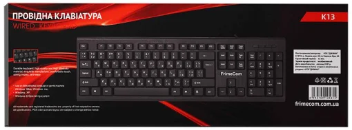 Клавиатура FrimeCom K13 Ukr Black USB