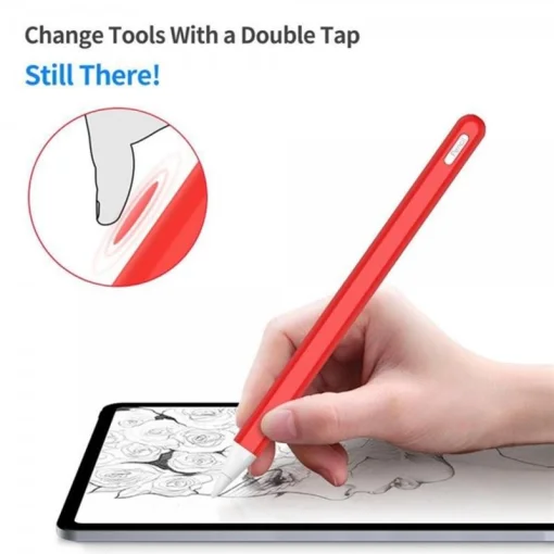 Чехол Goojodoq Button Magnetic TPU для стилуса Apple Pencil 2 Red (1005001784825742R)