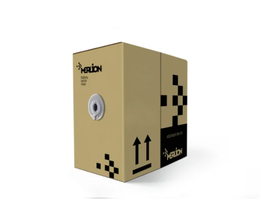 Кабель витая пара Merlion (03501) КВПЭт FTP 24 AWG, CCA, 4х2х0.5 мм, 305м, Corton Box