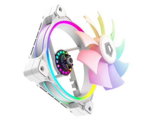 Вентилятор ID-Cooling ZF-12025-ARGB-SNOW, 120x120x25мм, 4-pin PWM, белый