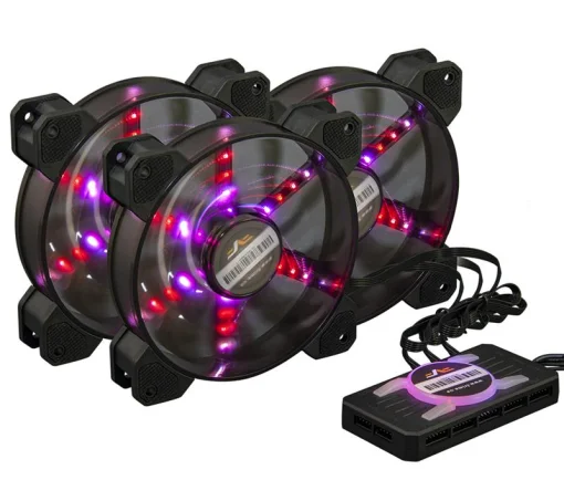 Набор Frime RGB-вентиляторов + Fun hub + ДУ Frime Iris Flicker KIT (IRISFLICKERKIT)