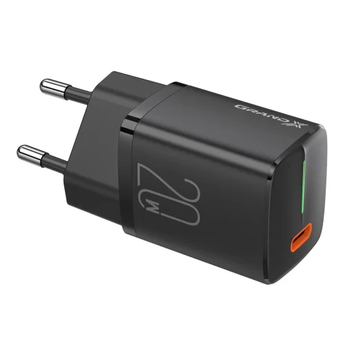 Сетевое зарядное устройство Grand-X USB-C PD3.0 20W для Apple iPhone и Android QC4.0, FCP, AFC Black (CH-790)