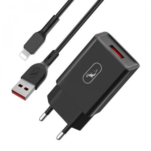 Зарядное устройство для SkyDolphin SC36L (1USB, 2.4A) Black (MZP-000174) + кабель Lightning