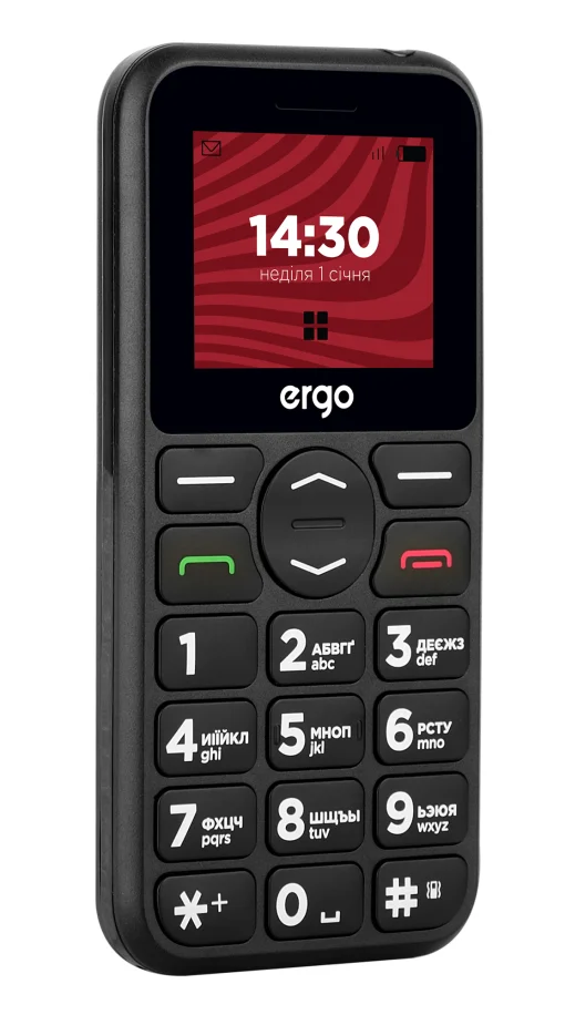 Мобильный телефон Ergo R181 Dual Sim Black