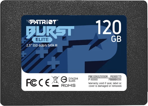 Накопитель SSD 120GB Patriot Burst Elite 2.5" SATAIII TLC (PBE120GS25SSDR)