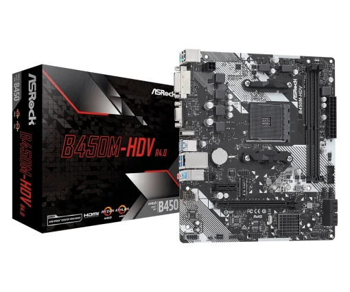 Материнская плата ASRock B450M-HDV R4.0 Socket AM4