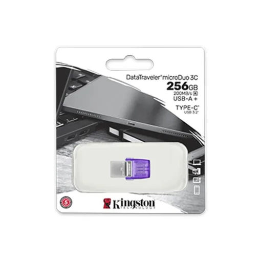 Флеш-накопитель USB3.2 256GB Type-C Kingston DataTraveler microDuo 3C (DTDUO3CG3/256GB)