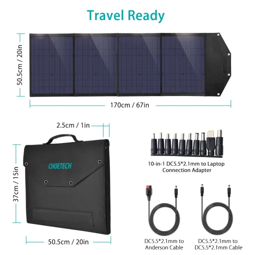 Солнечное зарядное устройство для Choetech 100W Foldable Solar Charger (SC009)