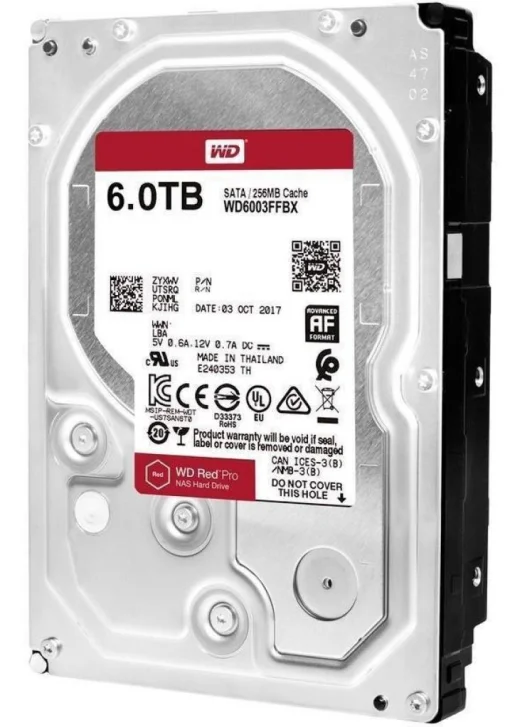 Накопитель HDD SATA 6.0 TB WD Red Pro NAS 7200rpm 256MB (WD6003FFBX)
