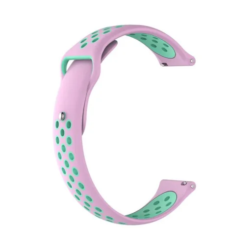 Ремешок MiJobs для браслета Xiaomi AmazFit Bip 22мм розовато-зеленый (AMZSTRSILNIKE-RG)