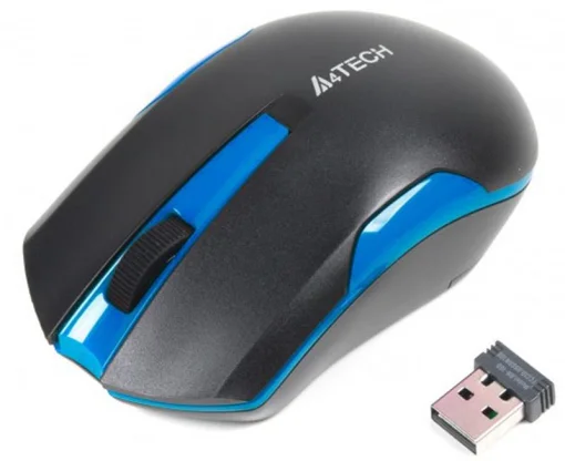 Мышка беспроводная A4Tech G3-200N Black/Blue USB V-Track