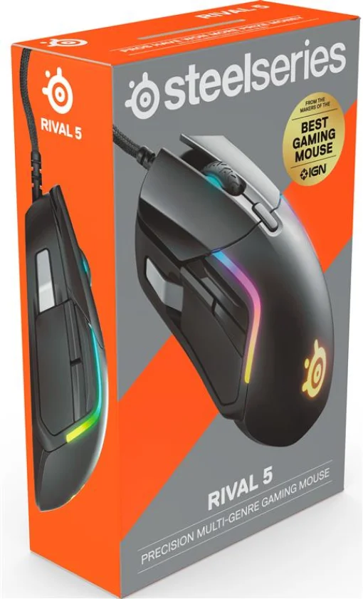 Мышка SteelSeries Rival 5 Black (62551)