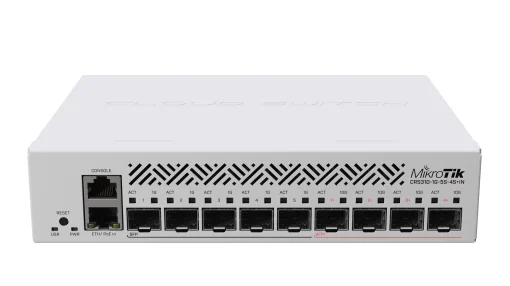 Коммутатор MikroTik CRS310-1G-5S-4S+IN (1xGE LAN, 5xSFP, 4xSFP+, CPU ARM v7, RAM 256Mb)