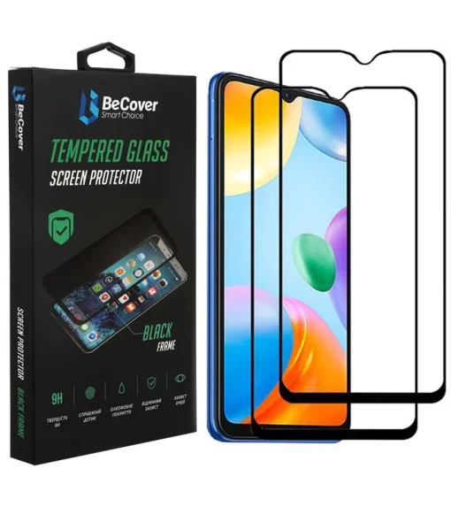 Защитное стекло BeCover для Xiaomi Redmi 10C/12C Black (707451)