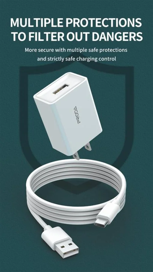 Зарядний пристрій Proda PD-A43i USB 2.4A + кабель USB Lightning White