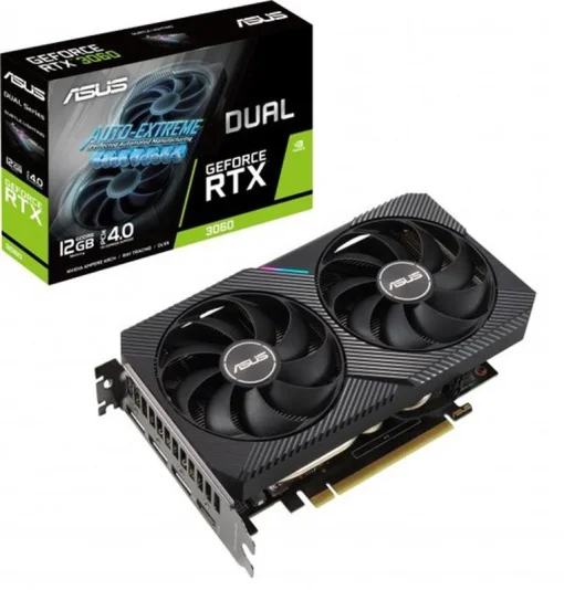 Видеокарта GF RTX 3060 12GB GDDR6 Dual V2 Asus (DUAL-RTX3060-12G-V2) (LHR)