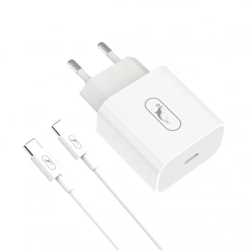 Сетевое зарядное устройство для SkyDolphin SC38T (1USBx2.4A) White (MZP-000183) + кабель USB Type-C