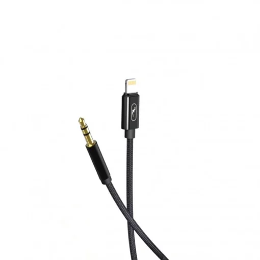 Аудио-кабель SkyDolphin SR26 Braided Wire Lightning-3.5 мм, 1 м, Black (AUX-000069)