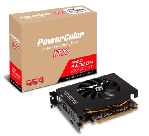 AMD Radeon RX 6500 XT 4GB GDDR6 ITX PowerColor (AXRX 6500 XT 4GBD6-DH)