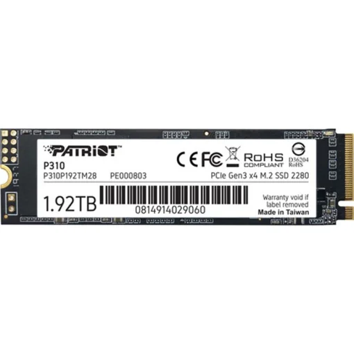 Накопитель SSD 1.92TB Patriot P310 M.2 2280 PCIe NVMe 4.0 x4 TLC (P310P192TM28)