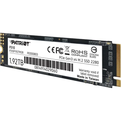 Накопитель SSD 1.92TB Patriot P310 M.2 2280 PCIe NVMe 4.0 x4 TLC (P310P192TM28)