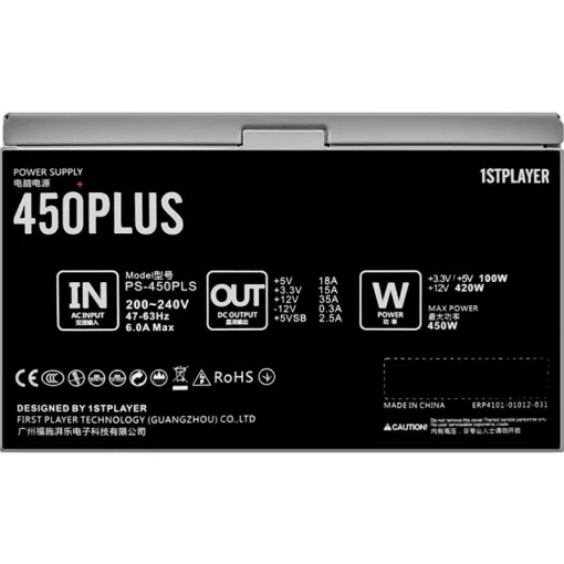 Блок питания 1stPlayer PS-450PLS 450W